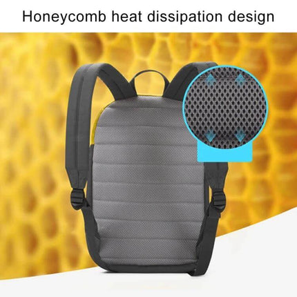 POFOKO XY Series 14-15.4 Inch Laptop Backpack for Everyday Use showing honeycomb heat dissipation back panel and breathable padded straps
