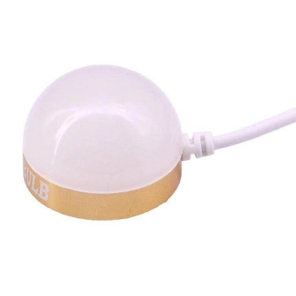 Portable USB Reading Light With Magnetic Base Warm White compact dome light with USB cable, warm-white glow and magnetic gold base