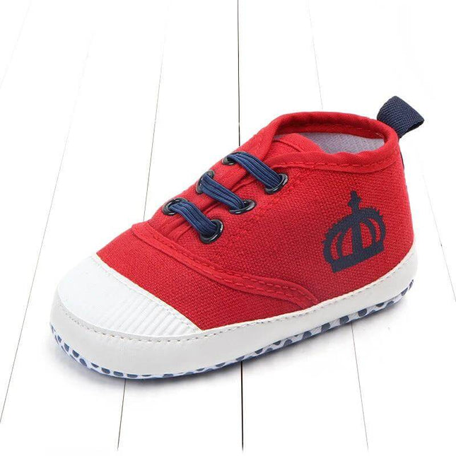 Canvas Toddler Shoes For Everyday Wear Cotton Elastic Band - red unisex canvas toddler sneaker with navy elastic laces and breathable cotton upper