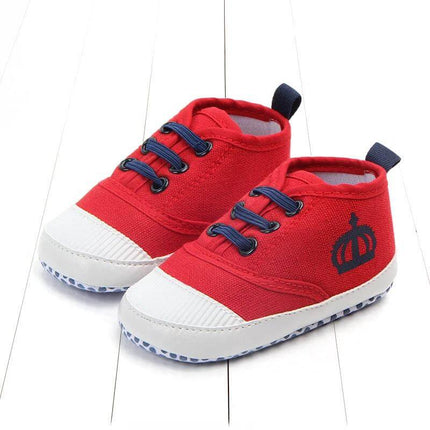 Canvas Toddler Shoes For Everyday Wear Cotton Elastic Band - red unisex canvas toddler sneakers with elastic band closure, breathable cotton upper, flexible sole