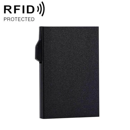 RFID Shielded Aluminum Card Holder For Everyday Use slim black aluminum wallet with RFID protection