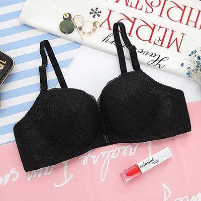 Seamless Bra With Adjustable Side Closure For Everyday Comfort - black lace lightweight bra for smooth silhouette under t-shirts