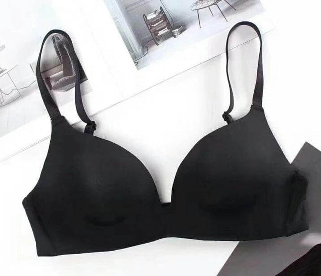 Seamless Push Up Bras For Everyday Comfort Collection black seamless push up bra on white background, smooth silhouette under tops