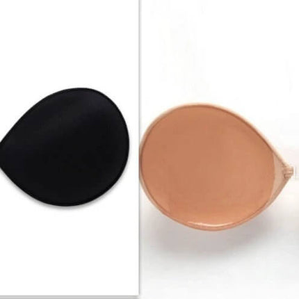 Seamless Strapless Silicone Adhesive Bra For Backless Dresses - black and skin tone adhesive cups, sizes A B C, lift and gather for backless evening wear