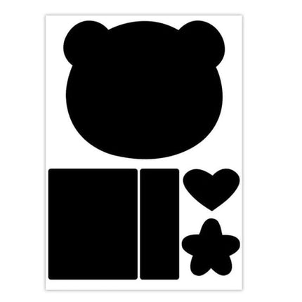 Self-Adhesive Patch Stickers for Nylon Down Jacket Repairs — black bear, square, rectangle, heart and star peel-and-stick nylon repair patches