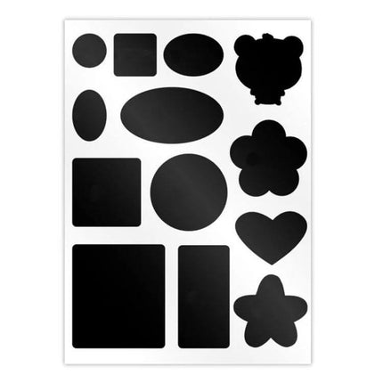 Self-Adhesive Patch Stickers for Nylon Down Jacket Repairs - assorted black peel-and-stick nylon repair patches in circles, ovals, squares, hearts, flowers