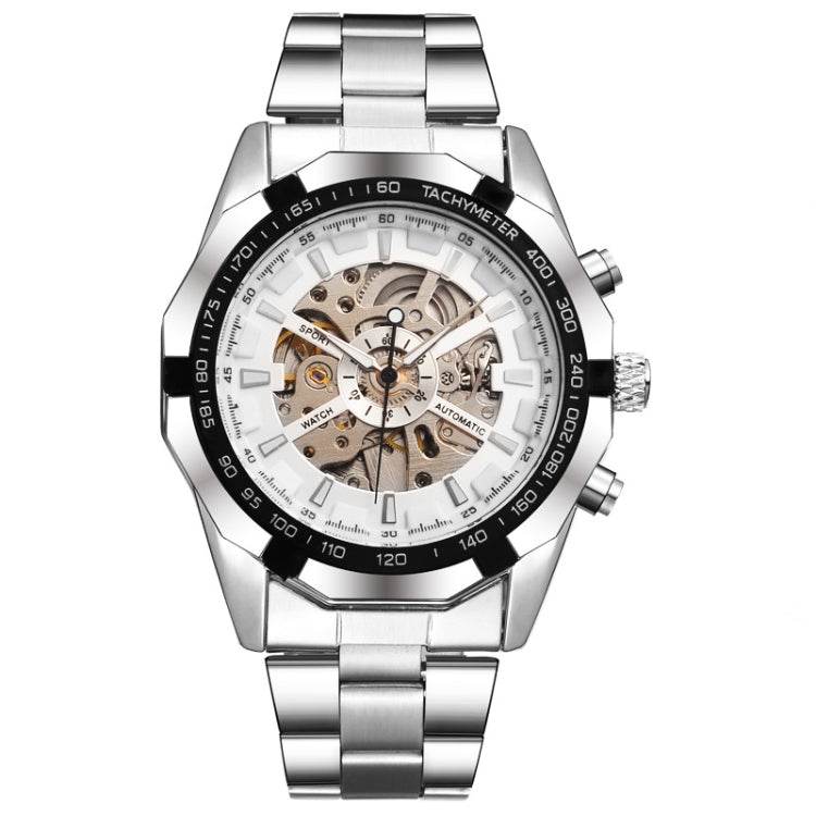 Sleek FNGEEN A001 Automatic Mechanical Watch with Steel Band