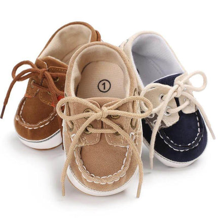 Soft Baby Toddler Shoes With Non Slip Soles Low Cut - breathable mesh low-cut shoes in beige brown and blue for indoor play and short walks