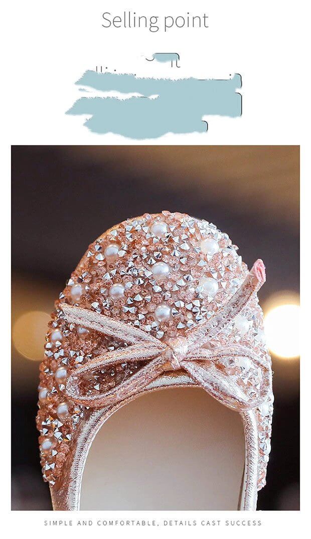 Soft Sole Girls Dress Shoes With Crystal Accent For Toddlers - pink rhinestone bow toddler soft-sole dress shoe close-up