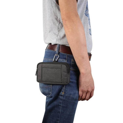 Sports Denim Universal Phone Bag Waist Bag Fits 5.5-6.3 Inch Phones - denim waist phone pouch on belt for sports and outdoor use