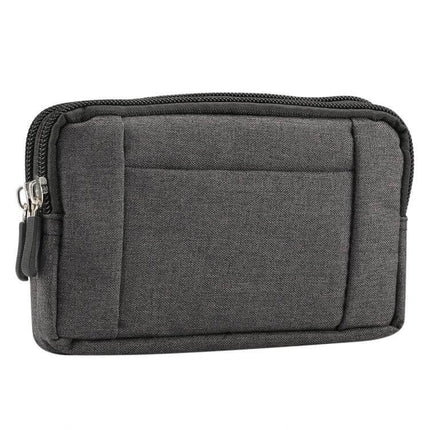 Sports Denim Universal Phone Waist Bag Size XL For Everyday Use - charcoal denim XL waist phone pouch for 6.4–6.5" phones