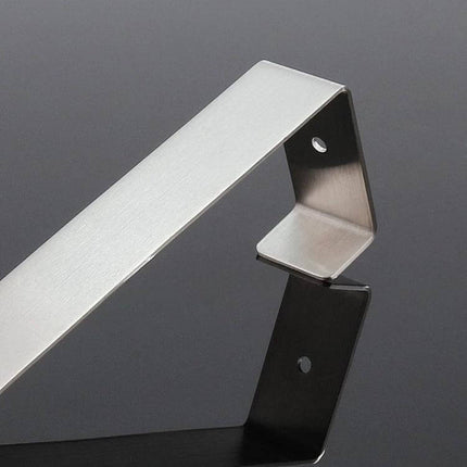 Stainless Steel Door Hook For Bedroom Doors Everyday Use - sanded black paint finish, cotton pad backed over-the-door hook for clothes and bags