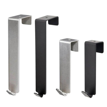 Stainless Steel Door Hook For Bedroom Doors Everyday Use - matte black and brushed stainless overdoor hooks with cotton pads to protect surfaces