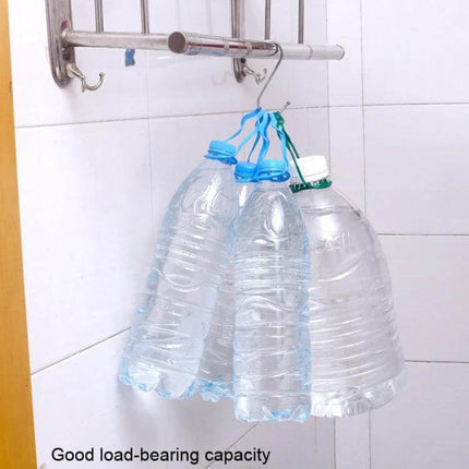 Stainless Steel S-Shaped Hooks Set Of 3 Sizes For Home Use hanging water bottles on chrome rail, one-piece molding, strong load-bearing capacity