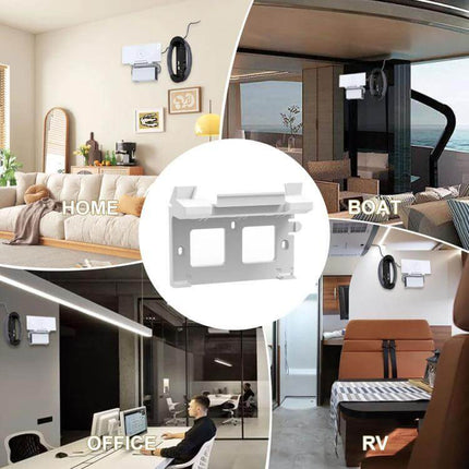 Starlink Router And Power Supply 2 In 1 ABS Bracket wall-mounted holder for home RV boat and office to save space and reduce cable clutter