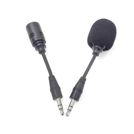 Stereo 3.5mm Straight Microphone For Tour Guides And Interpreters compact wired unidirectional mic with foam windscreen and dual 3.5mm plugs