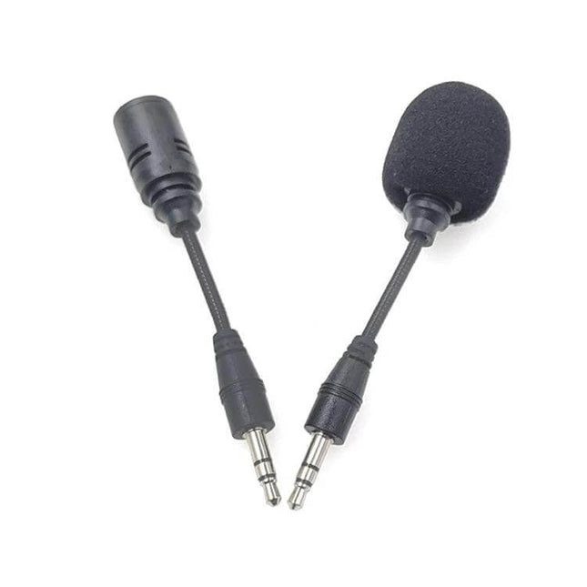 Stereo 3.5mm Straight Microphone For Tour Guides And Interpreters compact wired unidirectional mic with foam windscreen and dual 3.5mm plugs