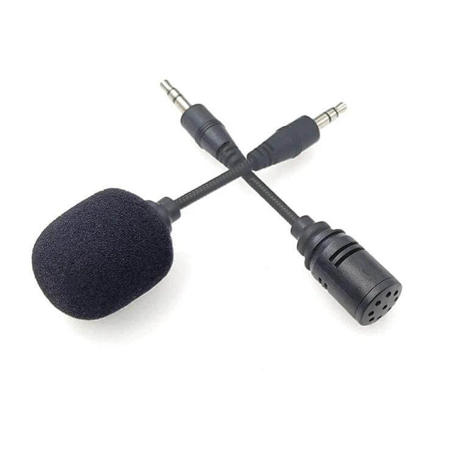 Stereo 3.5mm Straight Microphone For Tour Guides And Interpreters - compact unidirectional wired mic with foam windscreen and straight 3.5mm plug