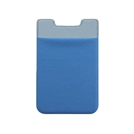 Stretch Lycra Phone Back Wallet Ultra Thin Card Holder - blue slim breathable phone card pocket, 0.25 cm profile