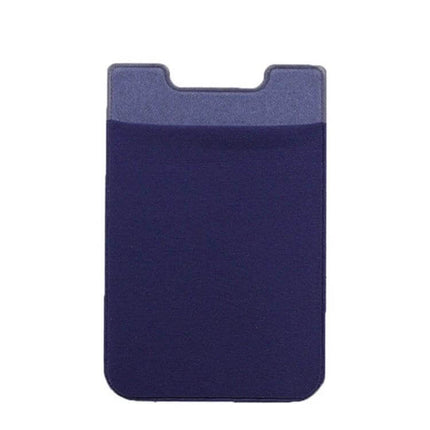 Stretch Lycra Phone Back Wallet Ultra Thin Card Holder - navy blue ultra-thin breathable phone back card holder, 0.25 cm slim removable backing