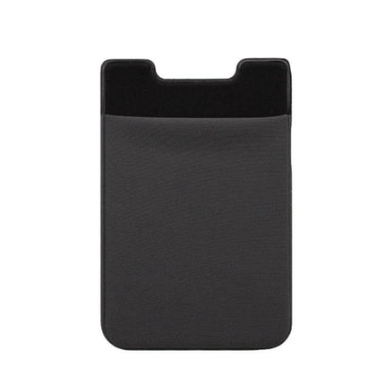 Stretch Lycra Phone Back Wallet Ultra Thin Card Holder - slim black breathable phone card holder, 0.25 cm ultra-thin removable backing