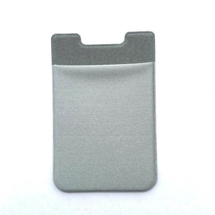 Stretch Lycra Phone Back Wallet Ultra Thin Card Holder - slim grey breathable phone card holder with 0.25 cm ultra-thin profile