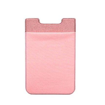 Stretch Lycra Phone Back Wallet Ultra Thin Card Holder slim pink stretch-lycra phone card holder for cards earphones coins, removable residue-free backing