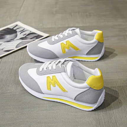 Student Casual Sports Flat Sneakers In Blue Comfortable Fit - breathable low-top campus sneakers with soft rubber sole in blue (also available in yellow, black, green, red)