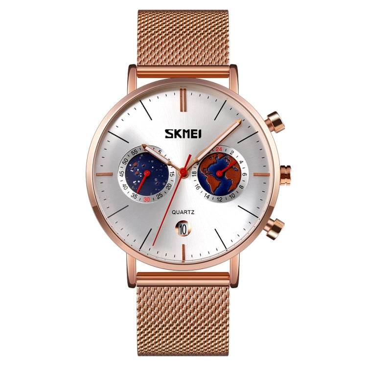 Stylish SKMEI 9231 Men's Quartz Watch with Stopwatch Band