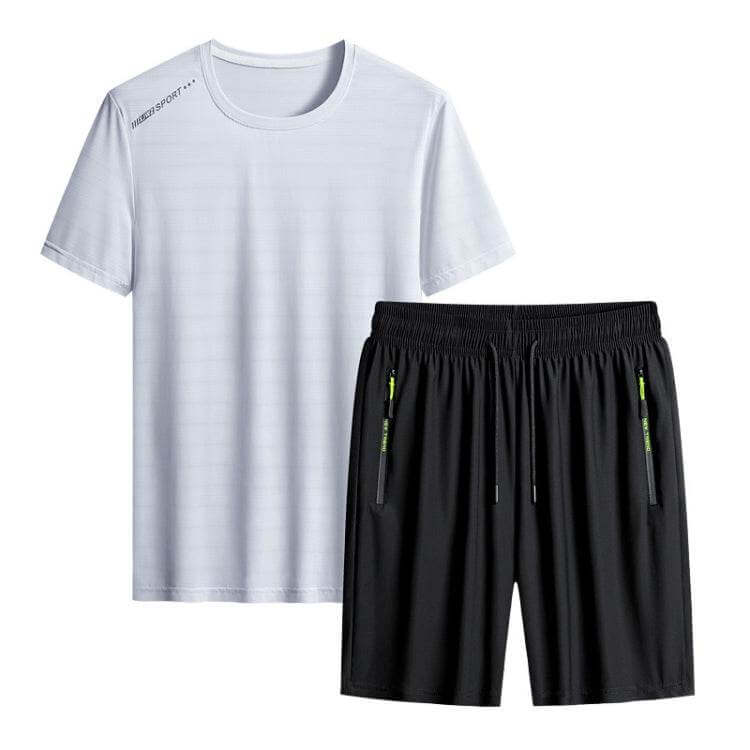 Summer Men T-Shirt Short Pants Sports Suit Casual Fitness Two-piece Set XXXXXXL XXXXXXXL XXXXXXXXL