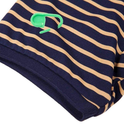 Sweater Weaving Pin Buckles Set 120 Pcs For DIY Projects - green plastic pin buckle marking stitch lines on striped navy sweater sleeve