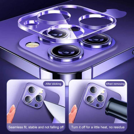 Tempered Glass Camera Lens Protector For iPhone Multi Lens ultra-thin cover preventing scratches and fingerprints on purple iPhone camera