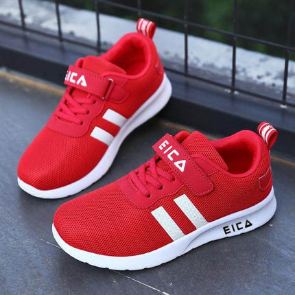 Toddler Boys Mesh Sneakers For Everyday Casual Walking Shoes - red breathable mesh toddler sneakers with plastic sole for daycare and park