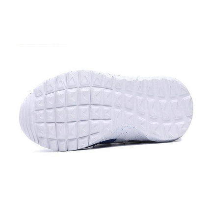 Toddler Breathable Non Slip Velcro Sports Shoes Ages 1 To 3 - white textured non-slip sole view, lightweight breathable PU and 3D grip