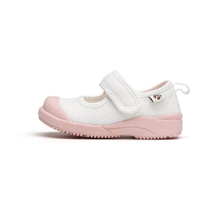 Toddler White Velcro Shoes Size 13cm Breathable Everyday - white/pink mesh Velcro toddler shoe for daycare, light play, non-slip sole
