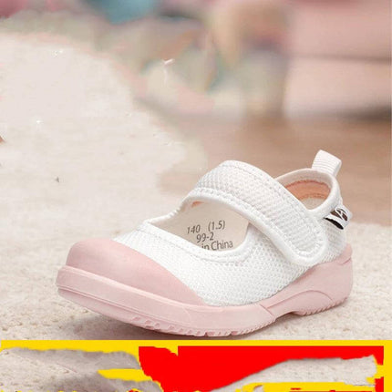 Toddler White Velcro Shoes Size 13cm Breathable Everyday - white/pink mesh Velcro toddler shoe for daycare and casual play