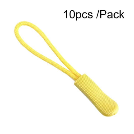 TPU Plastic Zipper Puller, 10-Pack for Jackets and Bags - yellow TPU plastic zipper pull replacement loop set