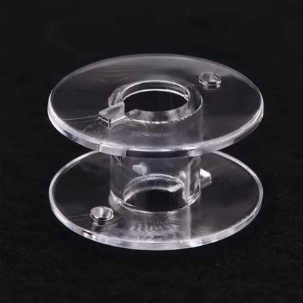 Transparent Bobbin Box for Sewing Machines Holds 25 Bobbins - clear plastic 25-slot bobbin storage case