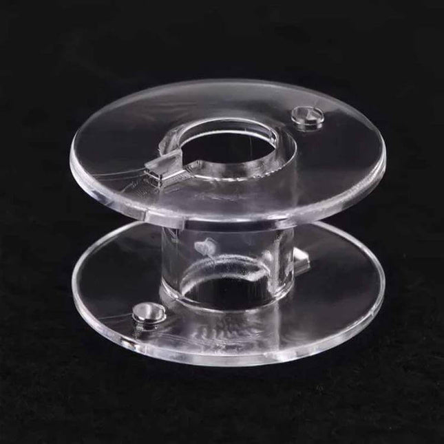 Transparent Bobbin Box for Sewing Machines Holds 25 Bobbins - clear plastic 25-slot bobbin storage case