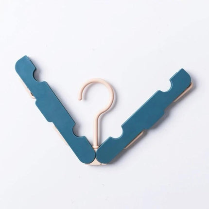 Travel Foldable Clothes Hanger On The Go Anti Skid compact ABS fold-flat travel hanger for shirts socks and underwear