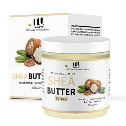 Tunmate Shea Butter 237g Body Moisturizer For Dry Skin - jar and box of ivory shea butter cream, moisturizing for dry skin, 8 oz (237 g)