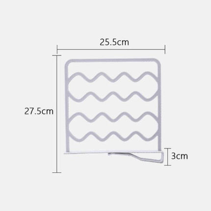 Wardrobe Partition Bars Two Tone White And Gray For Closet Organization polypropylene 27.5x25.5cm shelf divider for towels and compartments
