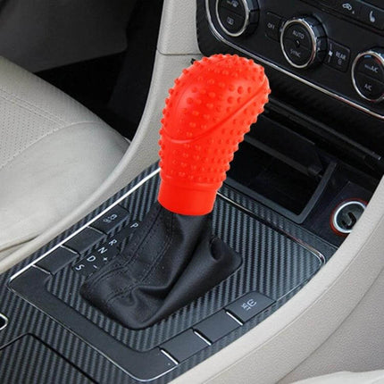 Universal Silicone Gear Shift Knob Cover Nonslip Grip red textured dotted silicone cover on car gear shift