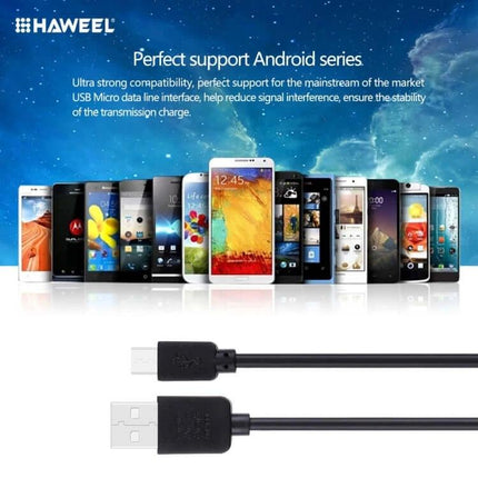 Universal Smartphone Charging And Sync Cables 5 Pack Durable - five black micro USB cables for Samsung Galaxy S6/S5/S4, LG, HTC, Huawei, Xiaomi