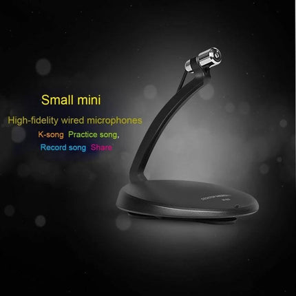 USB Condenser Microphone With Desktop Stand For Streaming compact desktop condenser mic on small stand for streaming podcasting and home recording