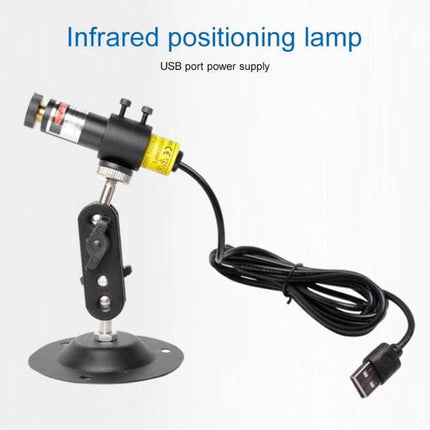 USB Power Laser Positioning Light With Holder For Precise Alignment - USB-powered laser head on 360° adjustable bracket with 1.5m cable