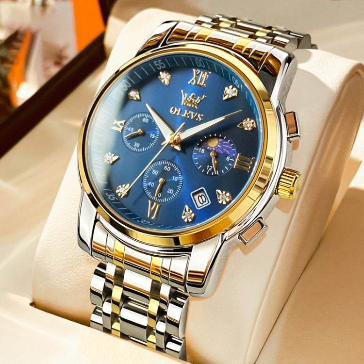 Versatile OLEVS 2858 Men's Waterproof Quartz Watch Stylish