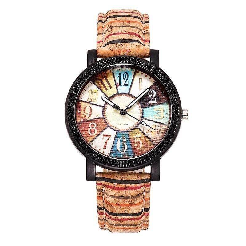 Vintage-Inspired Leather Quartz Wristwatch for Women Elegance