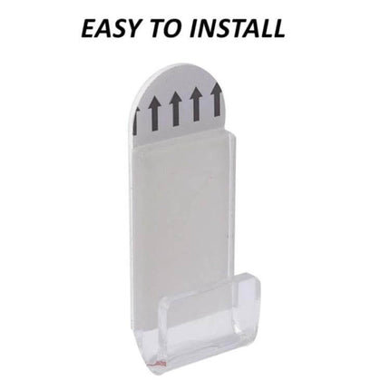 Wall Mounted Acrylic No-Punch Record Display Stand 6-Pack clear adhesive no-drill acrylic record display single mount easy to install