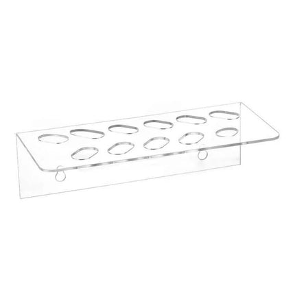 Wall Mounted Acrylic Scissor Organizer Rack For Barbers 11 Holes clear 3mm acrylic wall-mounted scissor holder with 11 slots for salon tools